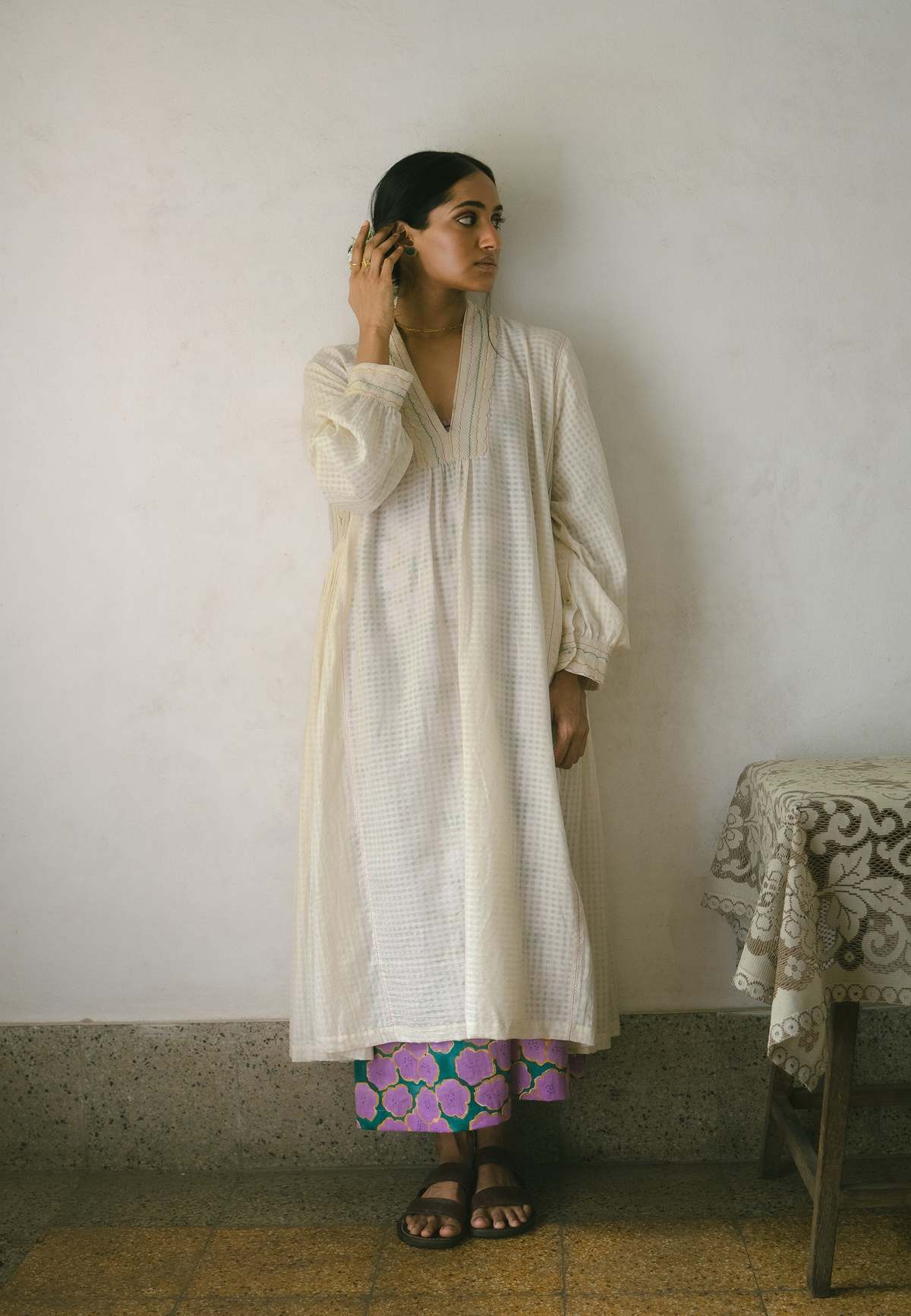 IKKIVI Noor Dress - Off White - Image 4 of 16