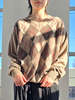 Vintage Pure Cashmere Argyle Pullover Sweater - Thumbnail 1