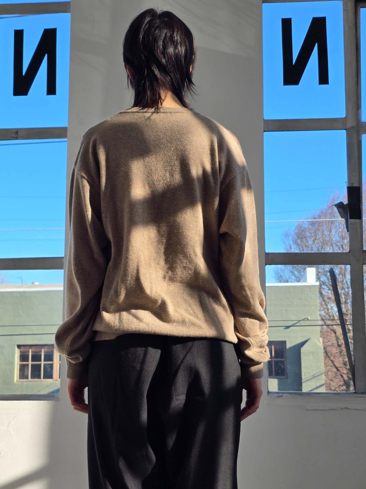 Vintage Pure Cashmere Argyle Pullover Sweater - Image 3 of 4