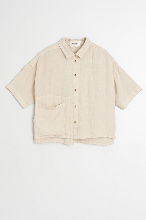 Indi & Cold Crop Linen Shirt