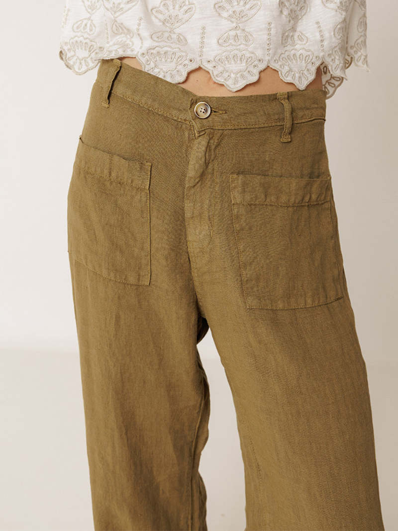 Indi & Cold Wide Leg Linen Trousers