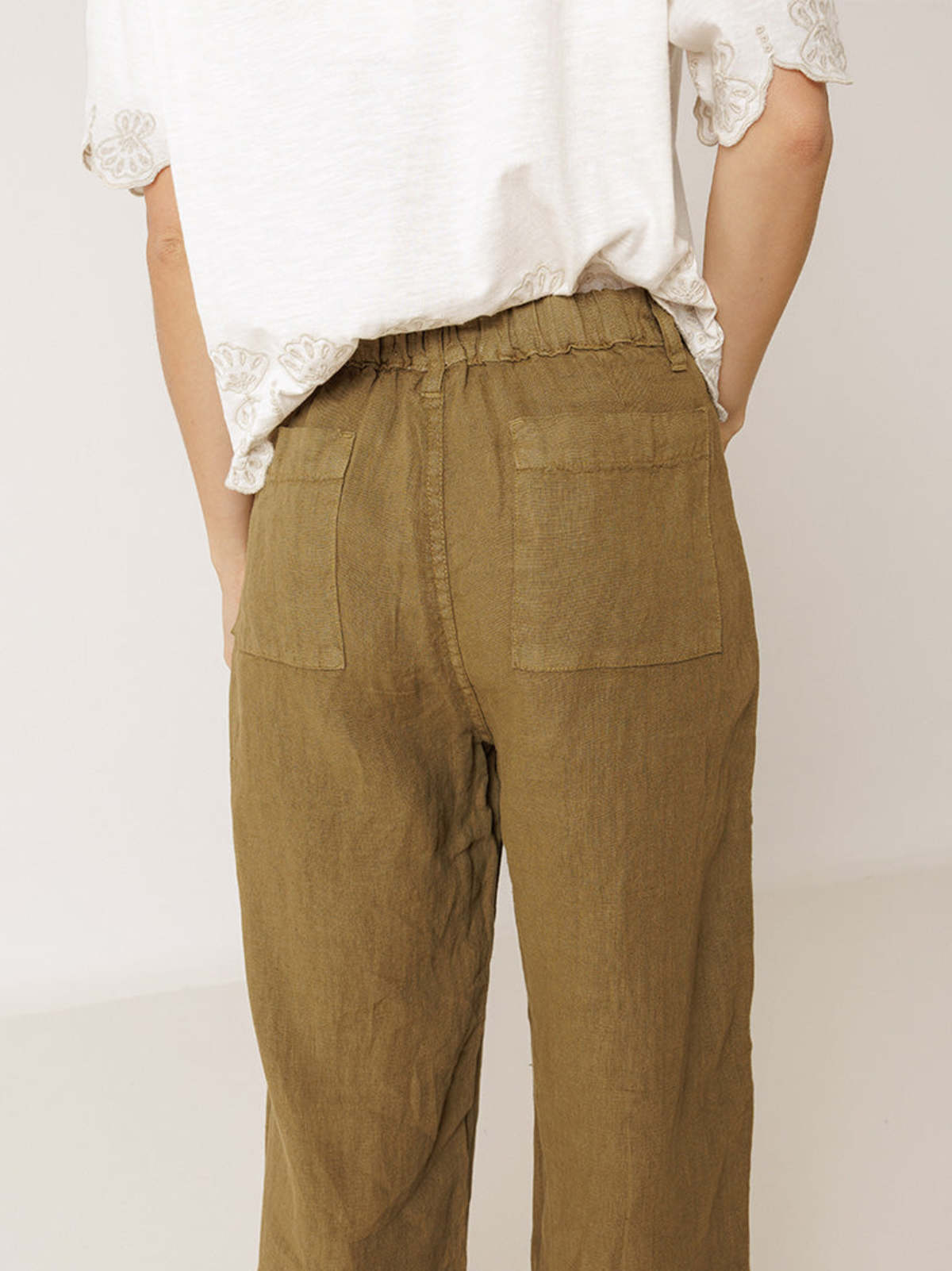 Indi & Cold Wide Leg Linen Trousers - Image 4 of 4