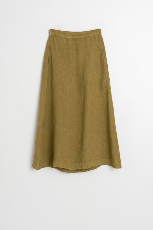 Indi & Cold Long Linen Midi Skirt
