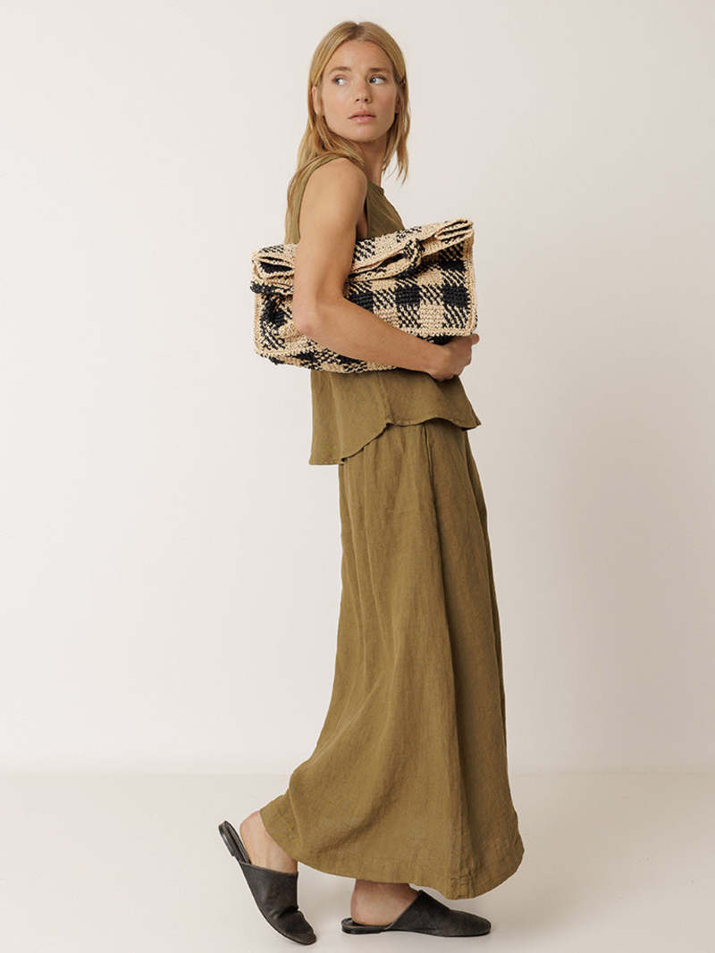 Indi & Cold Long Linen Midi Skirt