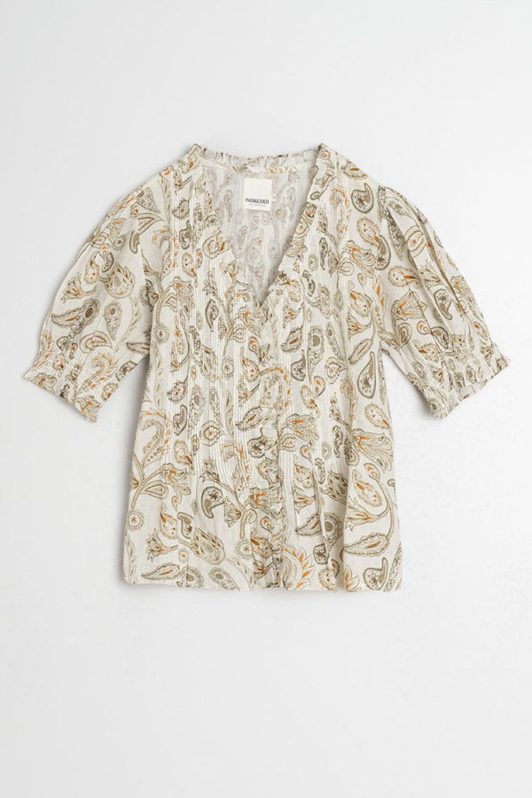 Indi & Cold Micro Ruffle Shirt