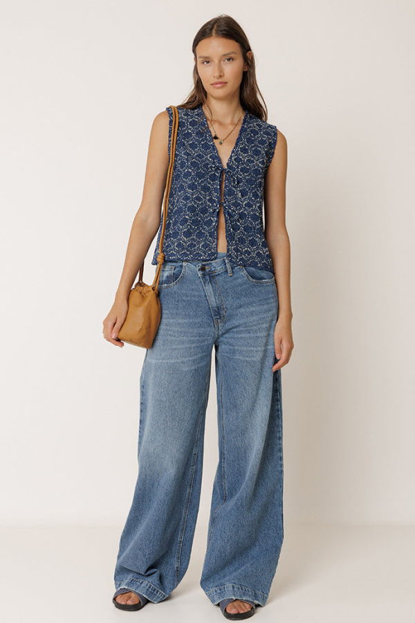 Indi & Cold Tie Front Vest