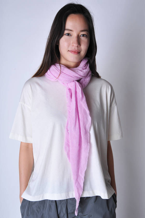 Botto Giuseppe Classic Knit Diamond Cashmere Scarf - Pink