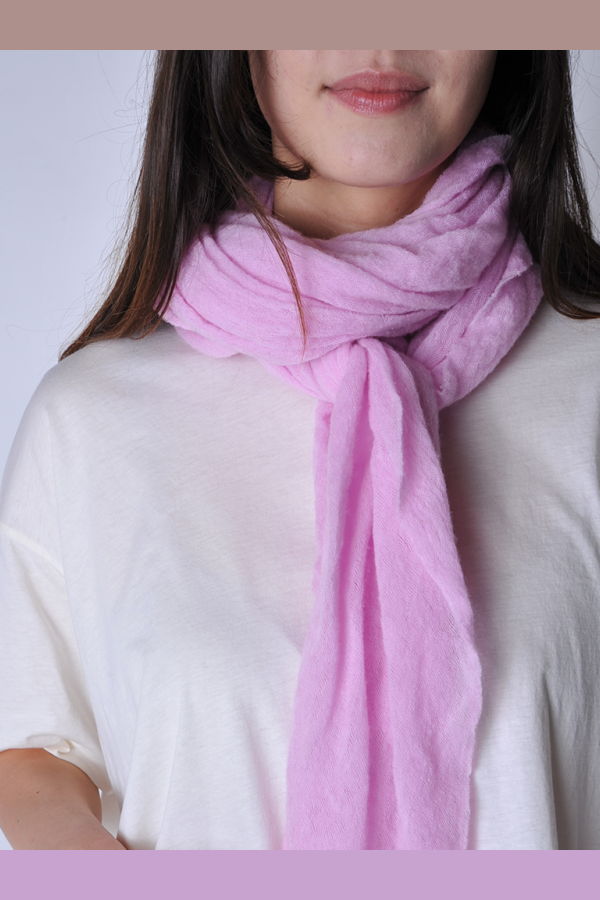 Botto Giuseppe Classic Knit Diamond Cashmere Scarf - Pink