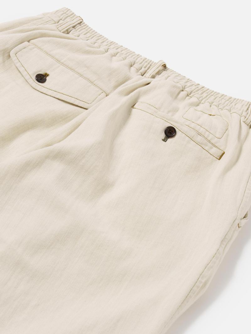 Universal Works Pleated Track Pant in Koko Cotlin Ecru