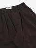 Universal Works Pleated Track Pant in Licorice Canvas Trousers - Thumbnail 2
