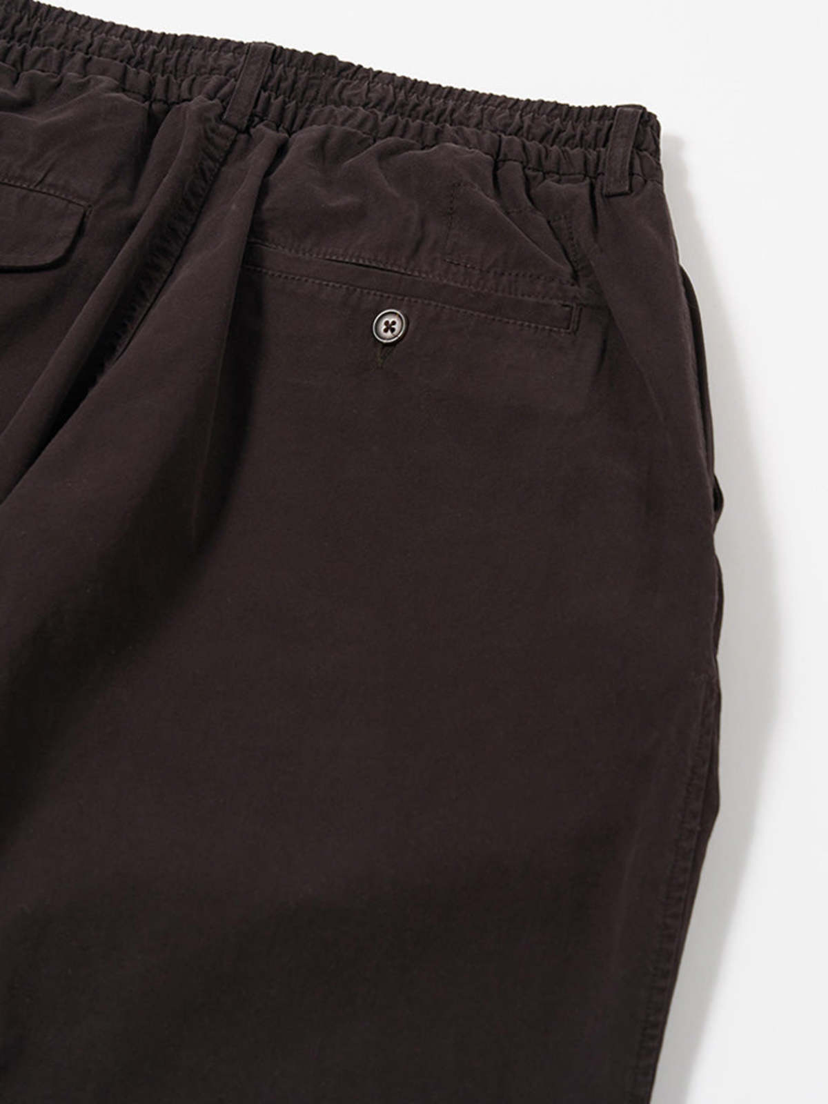 Universal Works Pleated Track Pant in Licorice Canvas Trousers - Image 4 of 5