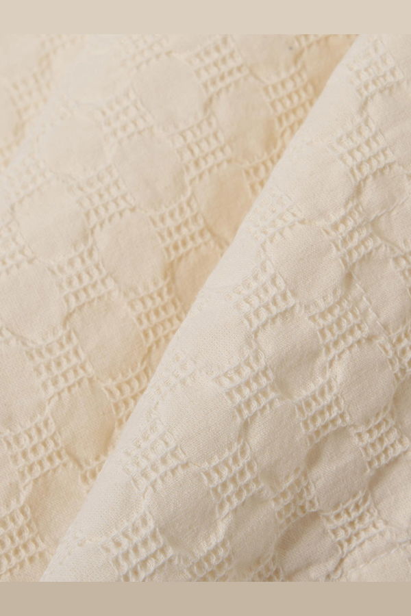 Universal Works Road Shirt in Dot Waffle Ecru