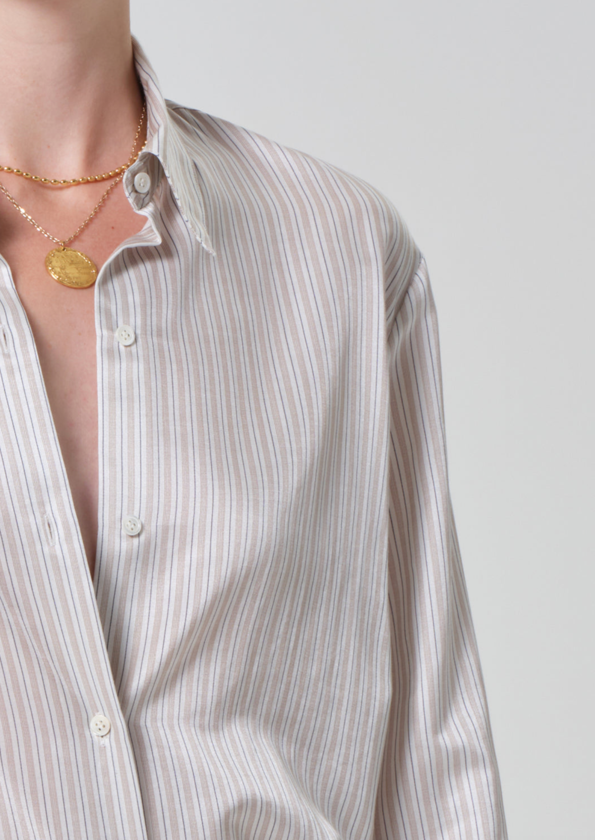 Citizens of Humanity Camilia Shirt - Sandstone Stripe - Image 5 of 6