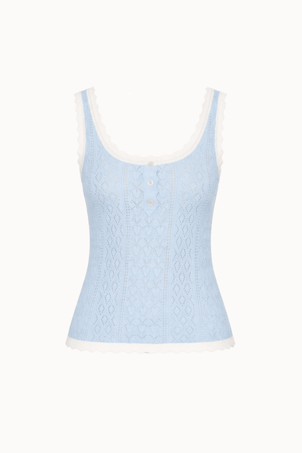 Sea NY Georgia Knit Tank Top - Blue