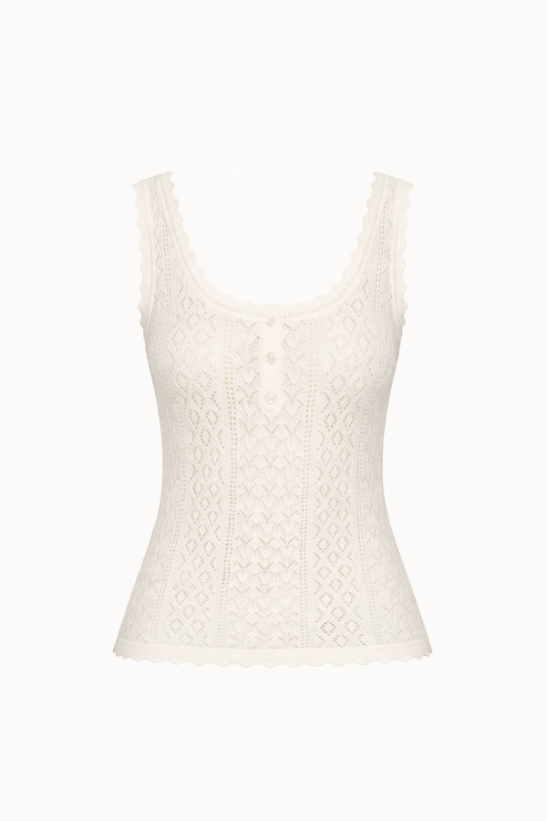 Sea NY Georgia Knit Tank Top - Cream