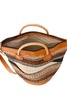 Swahili | AFRICAN MODERN Assorted Earthtone Sisal Handbag with Leather Straps and Round Leather Base - Thumbnail 5