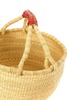 Swahili | AFRICAN MODERN Basic Bolga Farmer's Market Shopper Basket with Brown Leather Handles - Thumbnail 3