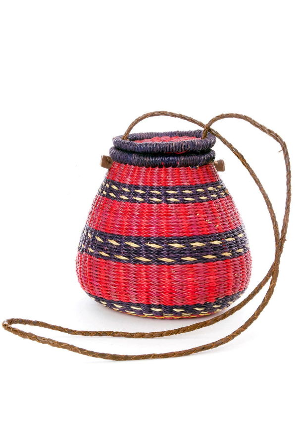 Swahili | AFRICAN MODERN Ghanaian Rambling Rose Lidded Basket Purse