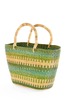 Swahili | AFRICAN MODERN Labadi Beach Patterned Grass Tote - Thumbnail 3