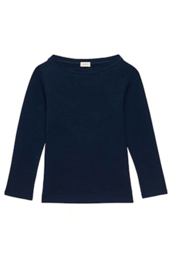 Donni. The Baby Rib Boat Neck - Powder