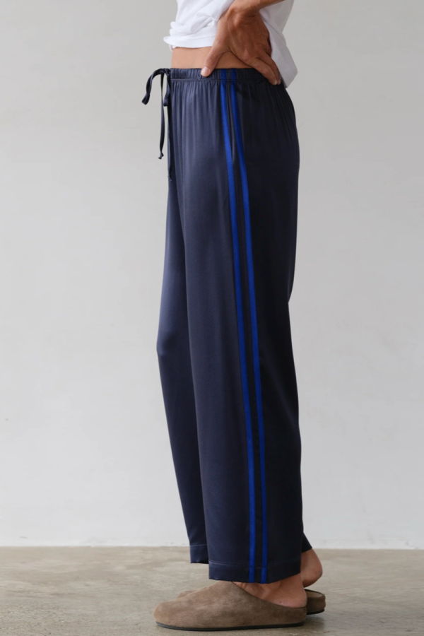 Donni. The Silk Stripe Crop Pant