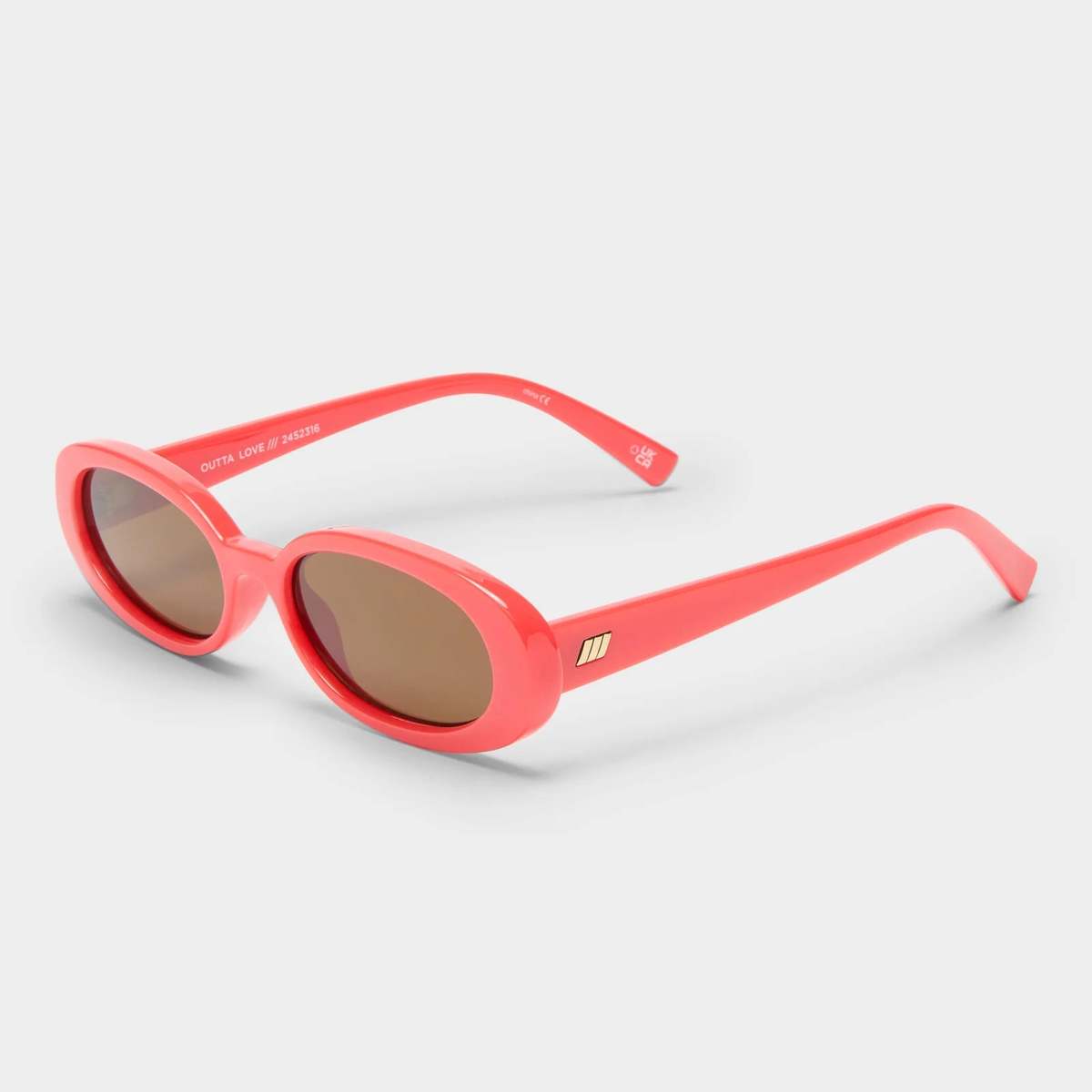 Le Specs Outta Love Sunglasses - Electric Orange - Image 2 of 3