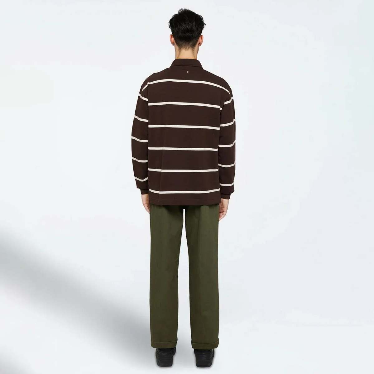 Minimum Tate Rugby Polo Top - Seal Brown - Image 2 of 3