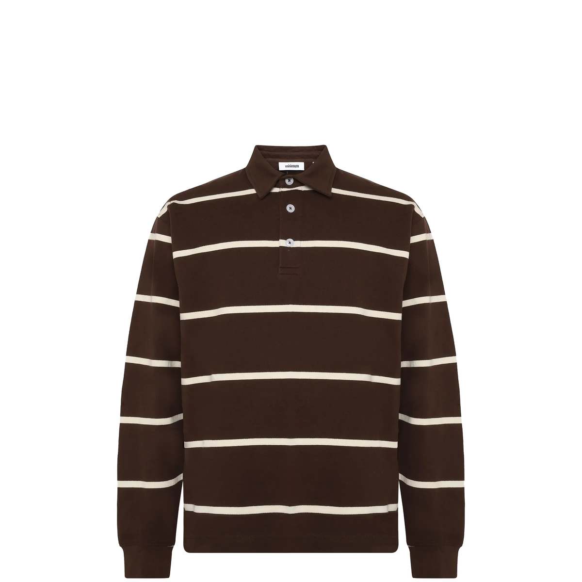 Minimum Tate Rugby Polo Top - Seal Brown - Image 3 of 3