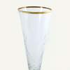 Civil Alchemy Etched Glass Flute with Gold Rim - Thumbnail 3