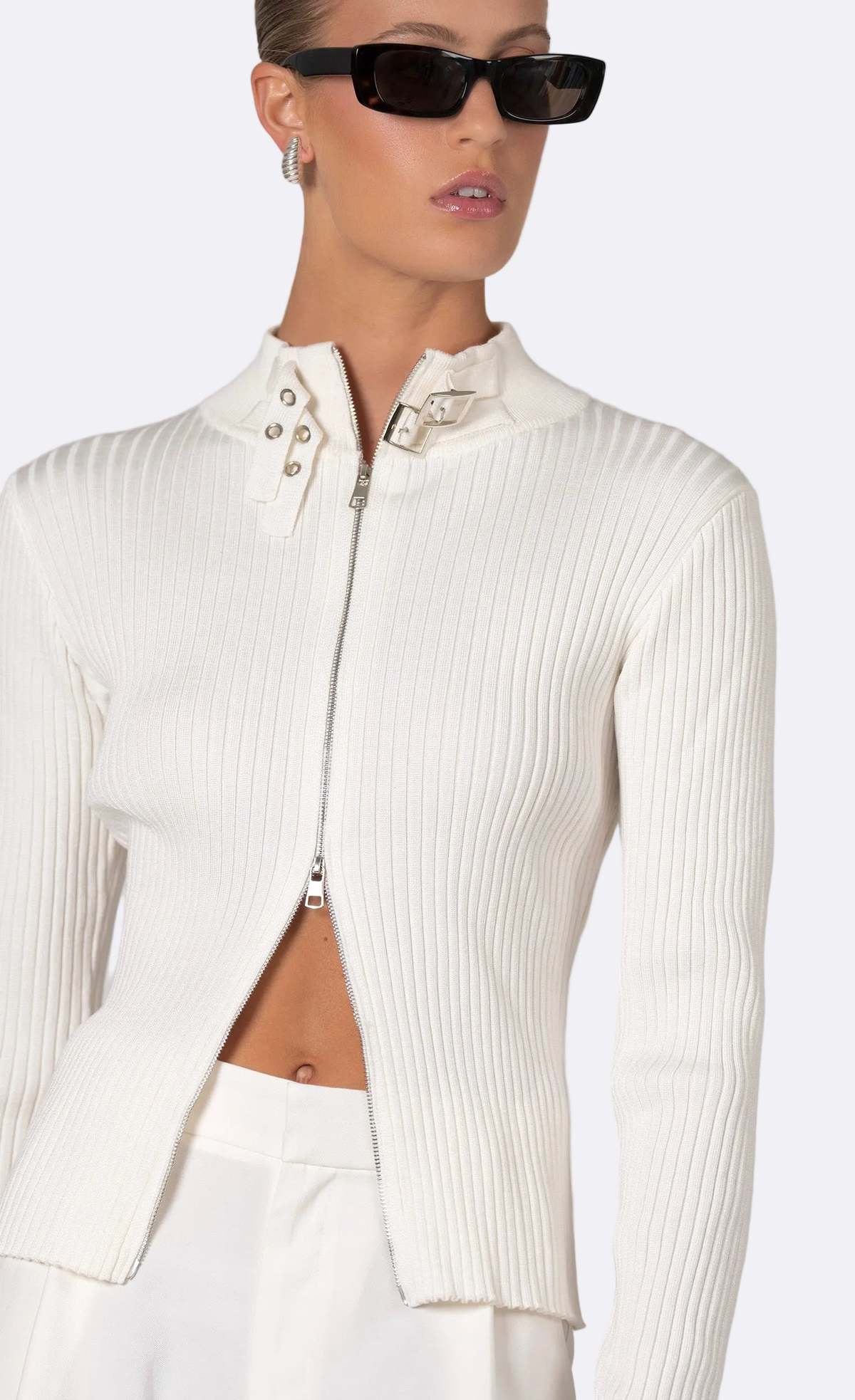 Nonchalant Label Dion Cardigan Cardigan - Ivory - Image 1 of 3