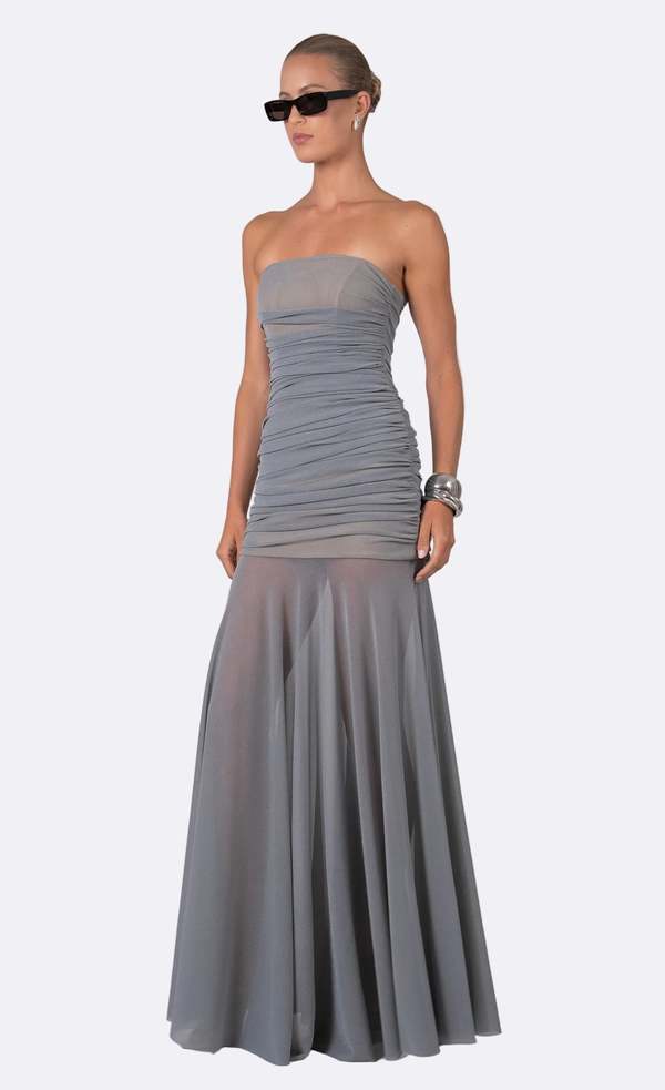Nonchalant Label Elodie Dress - Metallic Gray