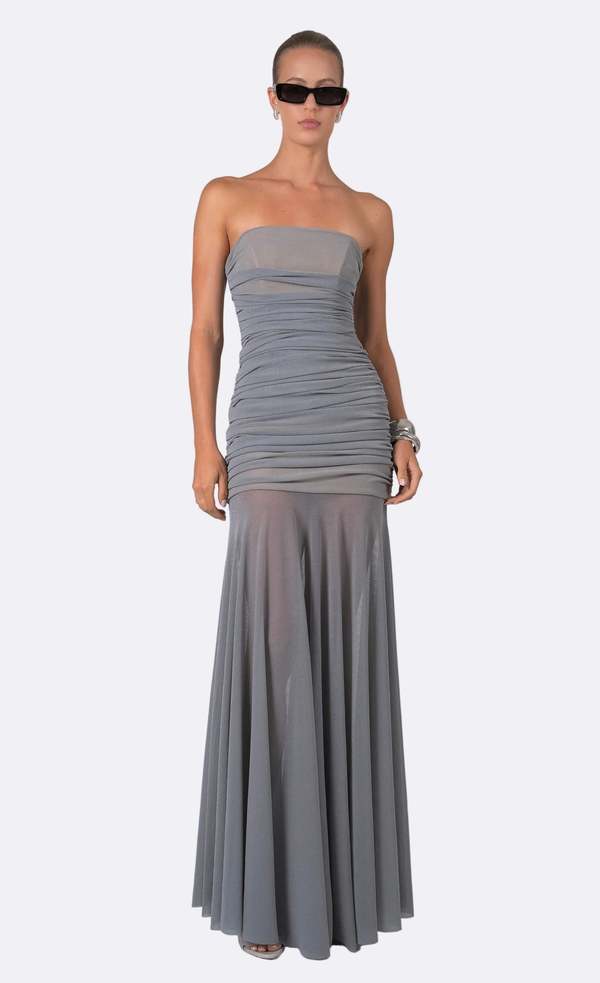 Nonchalant Label Elodie Dress - Metallic Gray