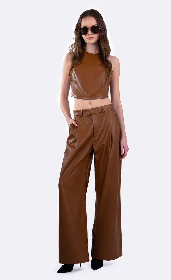 Nonchalant Label Perrie Crop Top - Caramel