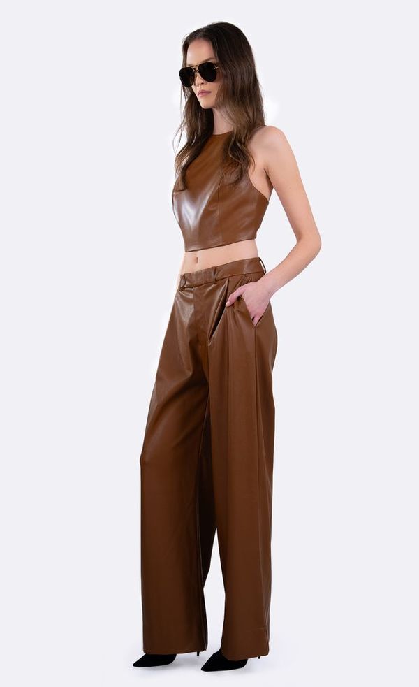 Nonchalant Label Perrie Crop Top - Caramel