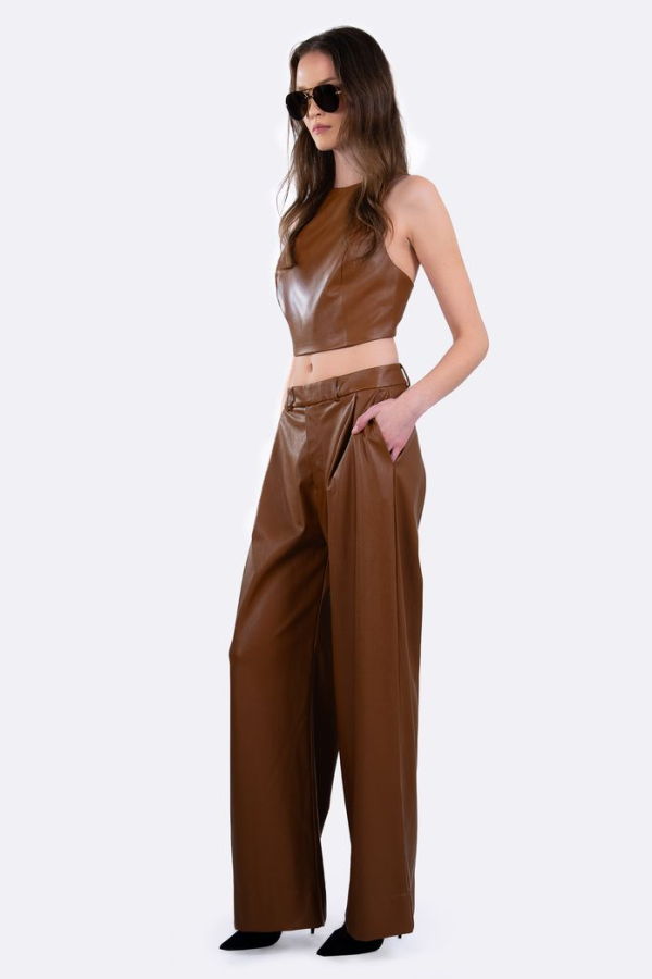 Nonchalant Label Perrie Crop Top - Caramel