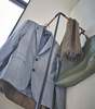 Yamazaki Home Corner Leaning Coat Hanger - Steel + Wood - Thumbnail 5