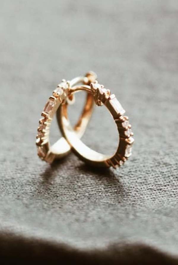 Charme Silkiner Diamond Hoop Earrings