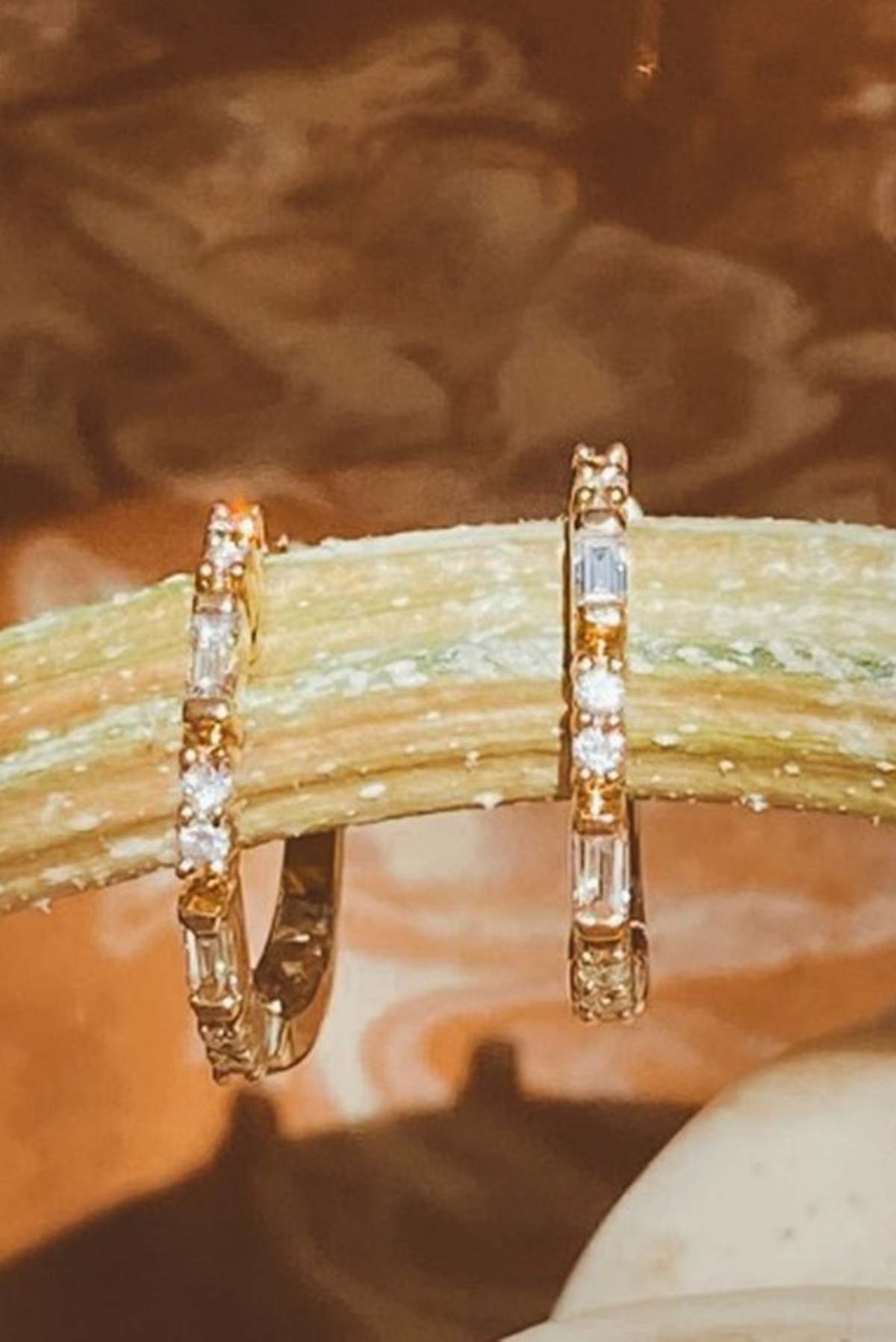 Charme Silkiner Diamond Hoop Earrings - Image 2 of 4