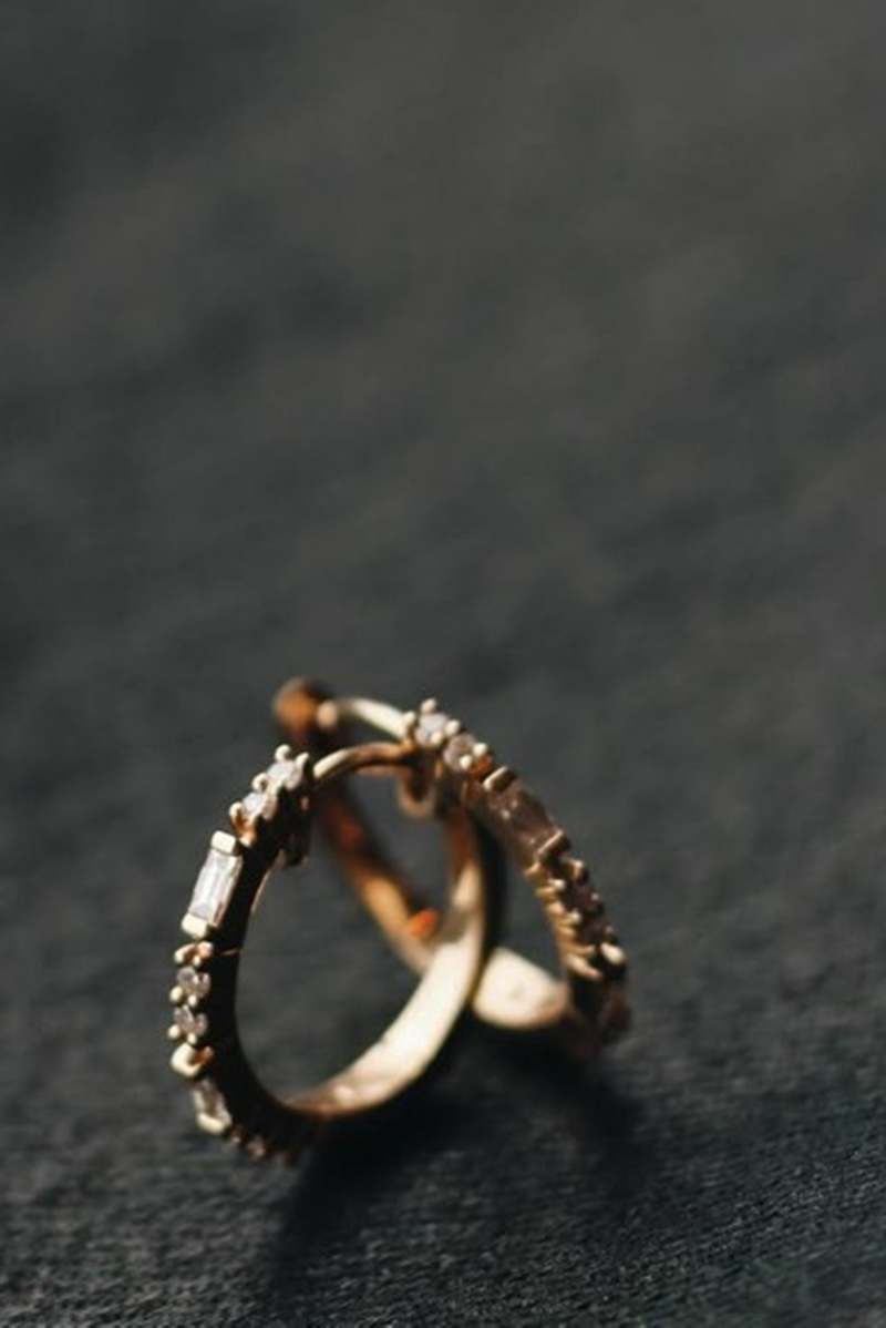 Charme Silkiner Diamond Hoop Earrings