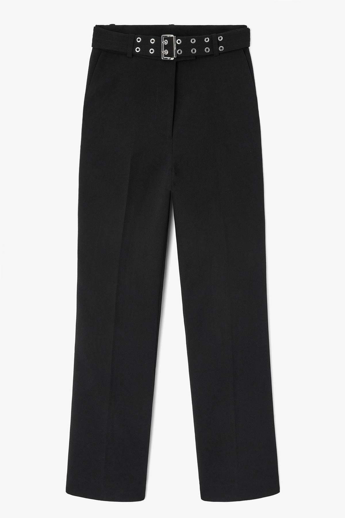 Ganni Bonded Crepe Belted Pant - Image 4 of 4
