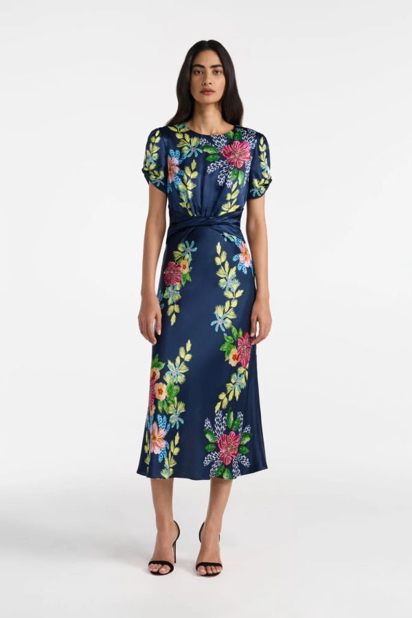 Saloni Gwen C Dress - Hosta Trellis