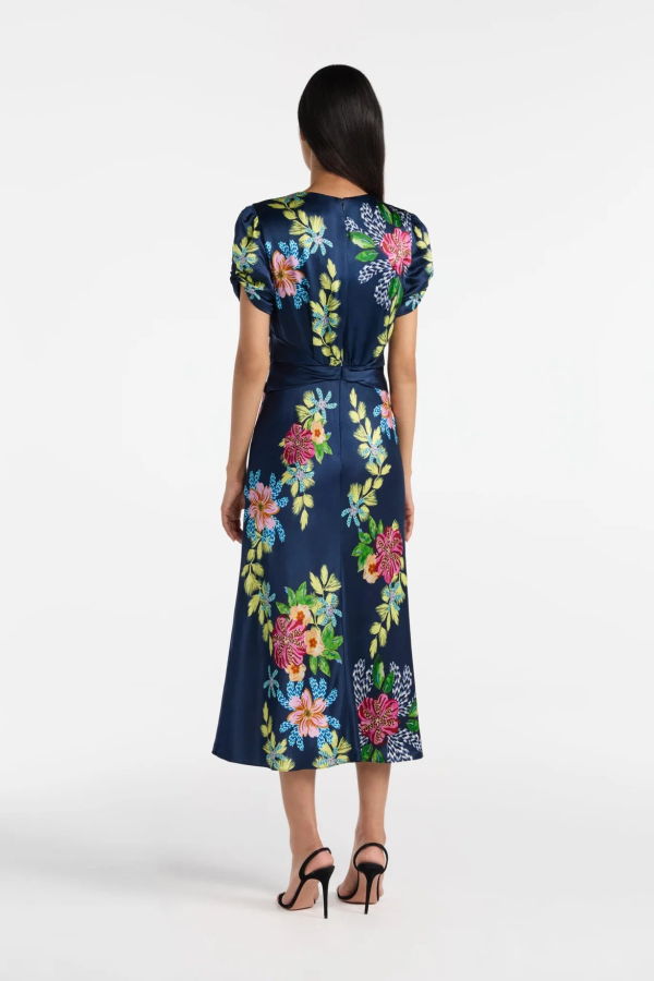 Saloni Gwen C Dress - Hosta Trellis