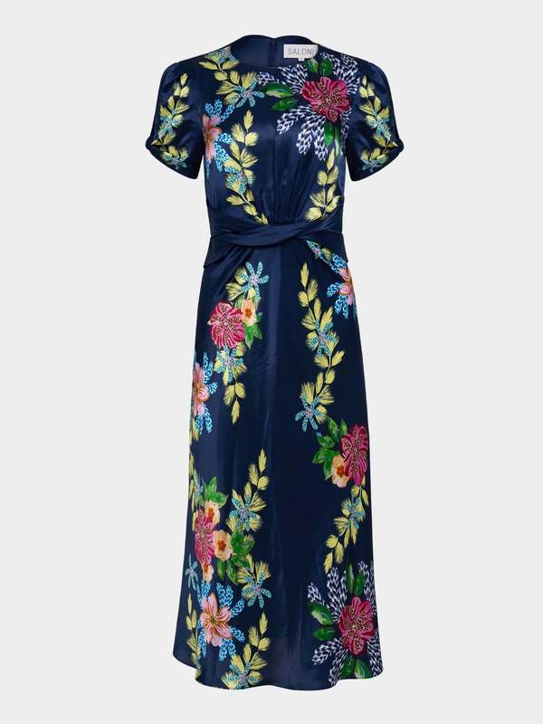 Saloni Gwen C Dress - Hosta Trellis