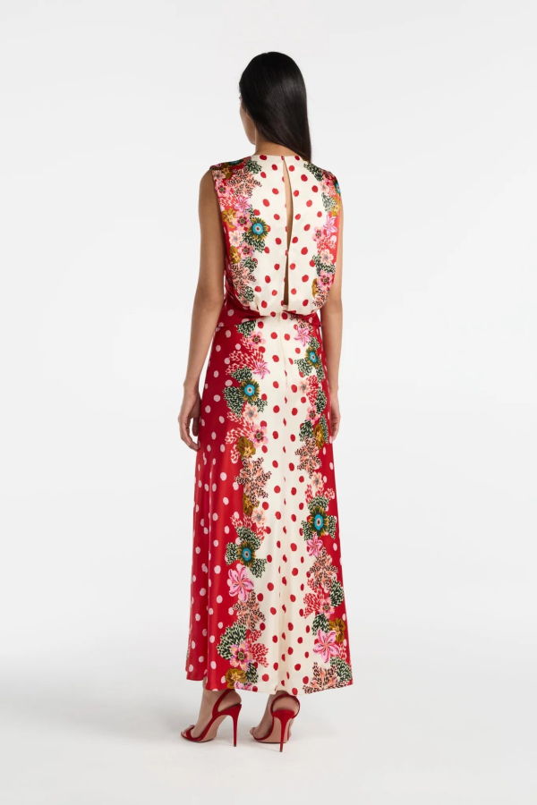 Saloni Gwen Dress - Plumeria Rouge
