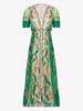 Saloni Lea Long Dress - Terrazzo Jade - Thumbnail 3