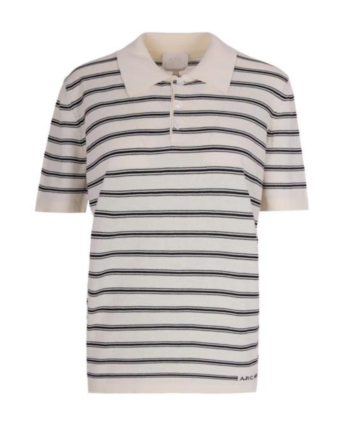 A.P.C. Polo Shirt - Ecru/Black - Image 1 of 3