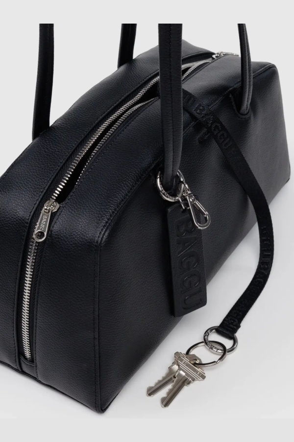 BAGGU Recycled Leather Bowler Bag