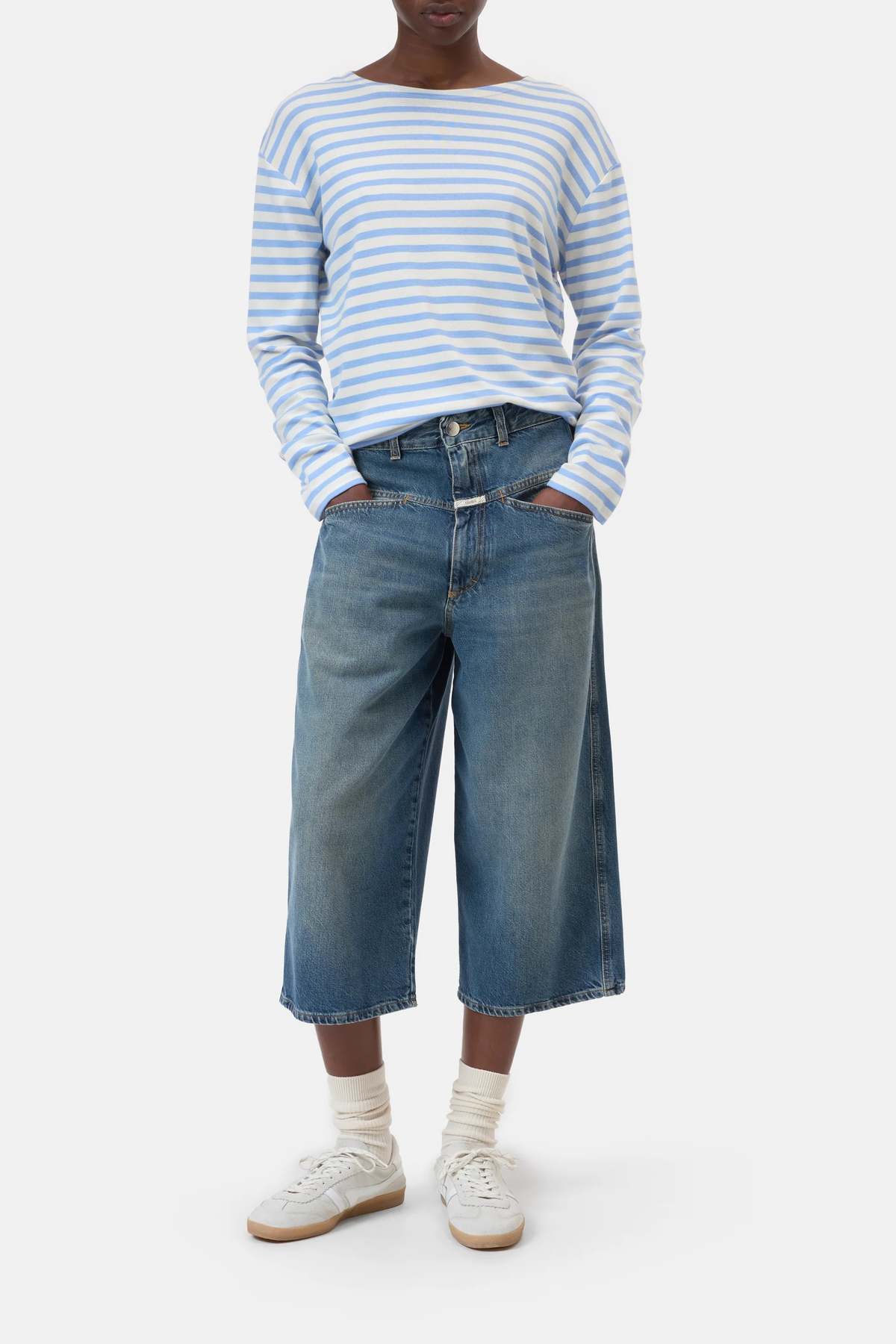 Closed Basic Long Sleeve Top - Sky Blue - Image 2 of 7