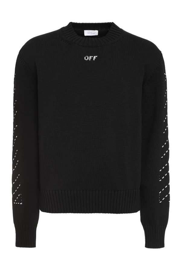 Off-White Stitch Arrows Diags Sweater - Black