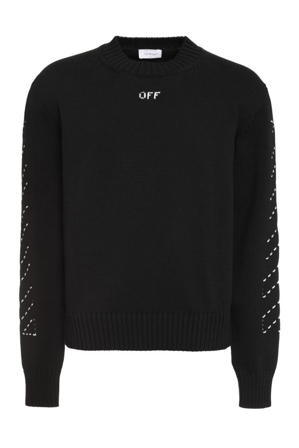 Off-White Stitch Arrows Diags Sweater - Black